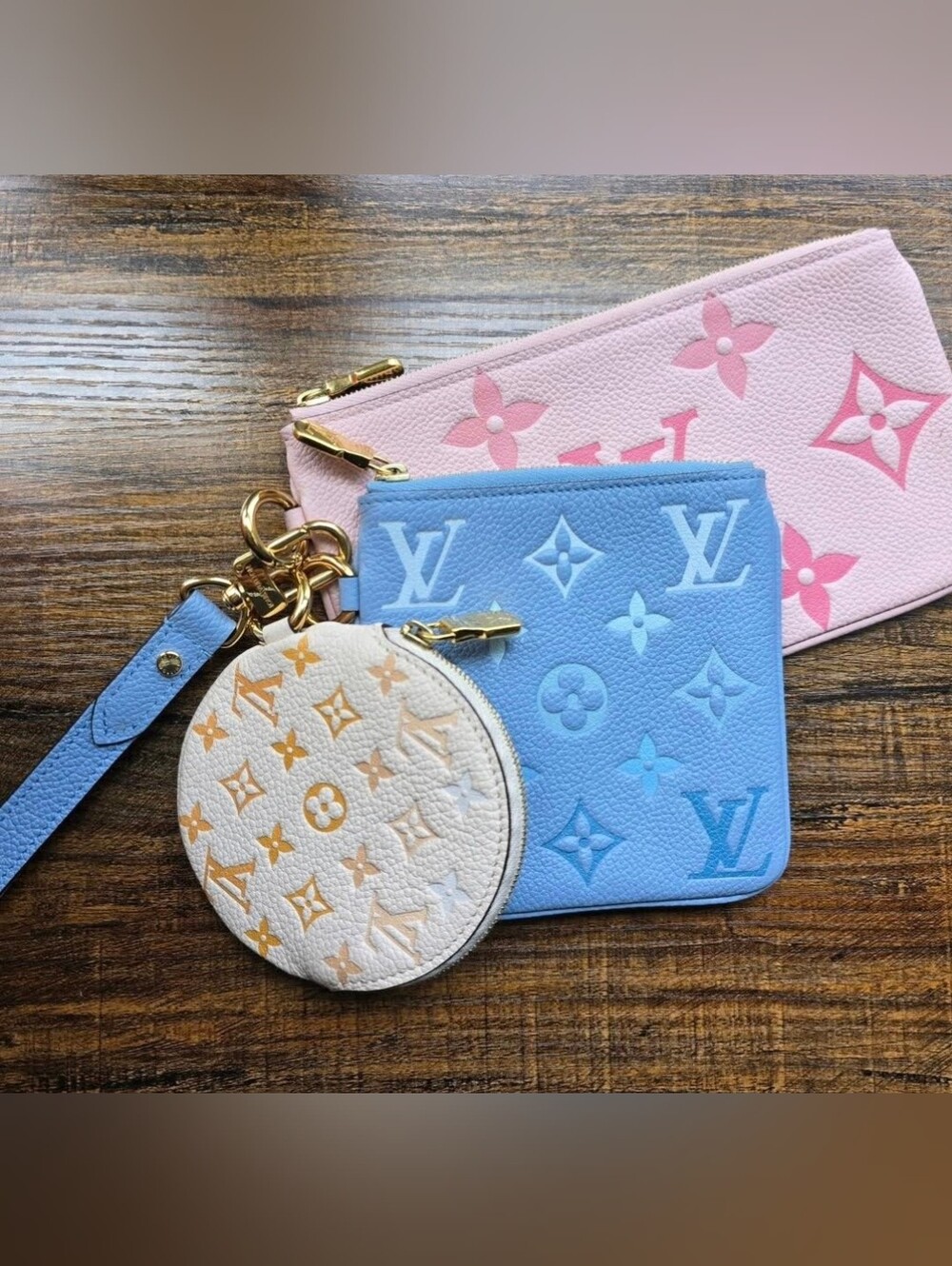 Louis Vuitton Empreinte Giant Monogram Limited Edition "By The Pool" Trio Pouch